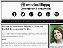 Tablet Screenshot of internationalblogging.com
